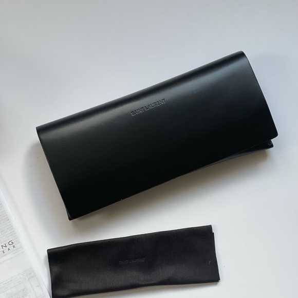 Saint Laurent 54mm around Ivory Sunglasses New - Picture 12 of 14